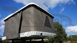 Палатка М4 на крышу автомобил белая 225x140x45 см ТРИ-АВС