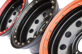 Диск УАЗ стальной черный 5x139,7 8xR16 d110 ET-19 с псевдо бедлоком (красный) OFF-ROAD Wheels
