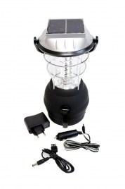 Фонарик LED КЕМПИНГОВЫЙ 36 диодов, 120LM, 7000K, 1500mA Li-Ion, с солнечной батареей, динамо redBTR