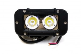 Фара светодиодная дальнего света 20W (10W*2), прям. 12 см, IP67 