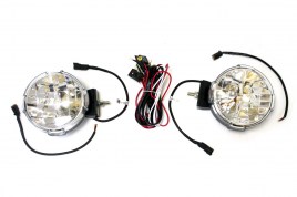 Фара светодиодная дальнего света 30W (15W*2), круг. 15,3 см, IP67 