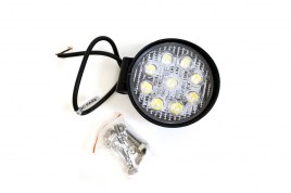 Фара светодиодная дальнего света 27W (3W*9), круг. 17,5 см, IP67 