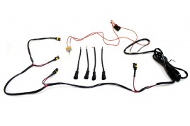 Комплект проводки для подключения 4-х дополнительных LED-фар (с тумблером, предохр.)  